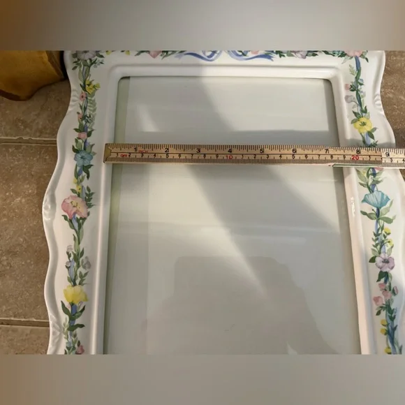 Floral Ribbon Ceramic Picture Frame - Picture 5 of 6